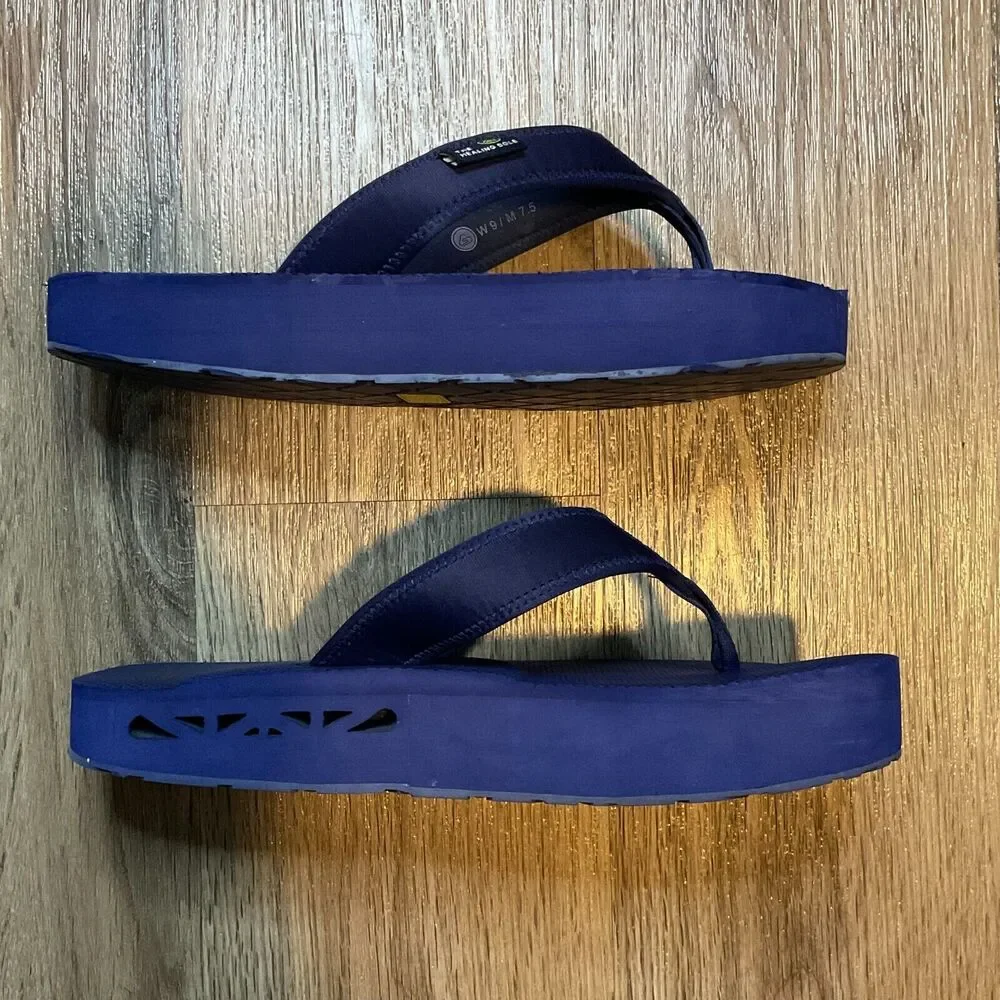 The Healing Sole Original‎ 2.0 Flip Flop Women's Size 9 Mens 7.5 Navy